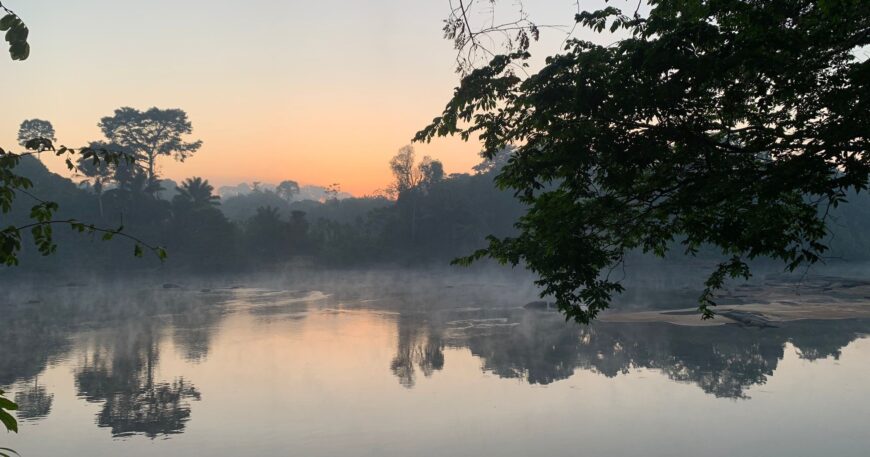 sunset and river