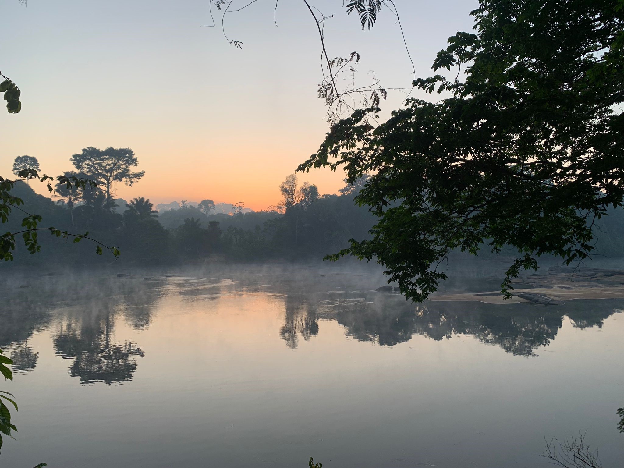 sunset and river